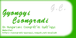 gyongyi csongradi business card
